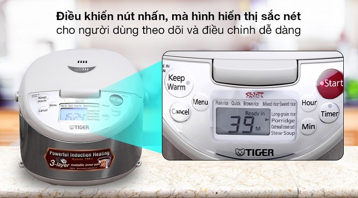 ồi sở hữu bảng điều khiển bằng nút nhấn kết hợp với màn hình sắc nét
