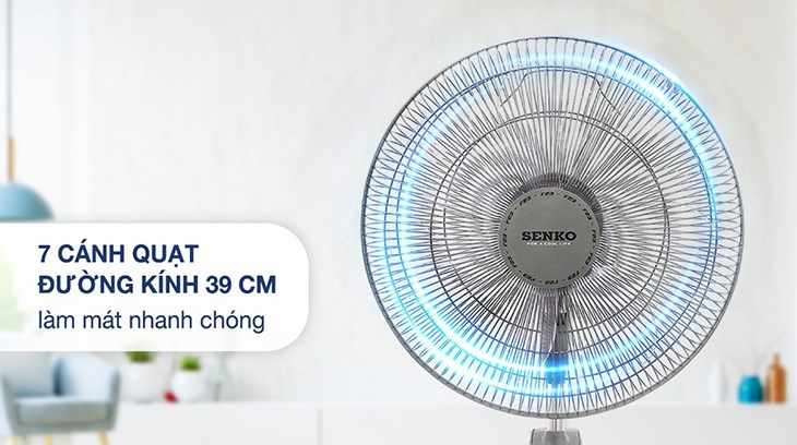 Quạt Senko có 3 mức gió thấp - trung bình - cao, giúp mang đến nhiều cấp độ mát để đáp ứng nhu cầu sử dụng