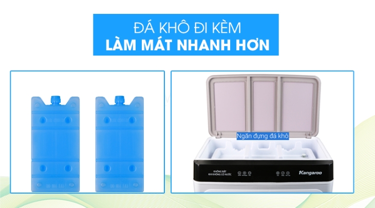 Quạt điều hòa Kangaroo KG50F69 | 2 viên đá khô đi kèm làm mát nhanh hơn