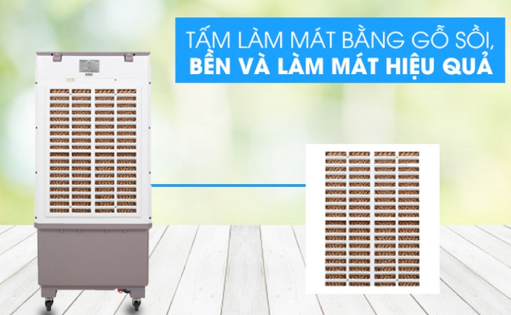 Quạt điều hòa Kangaroo KG50F79 được trang bị tấm làm mát có khả năng giữ nước tốt, mang đến khả năng tạo mát vượt trội