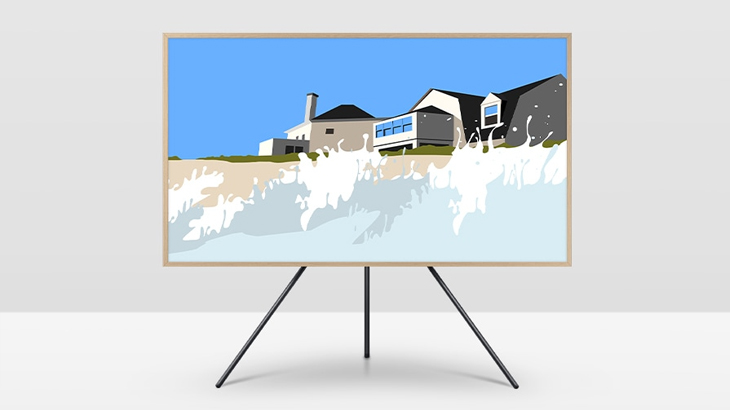 Đánh giá tổng quan dòng tivi Samsung The Frame 2022 - Chân đế Studio