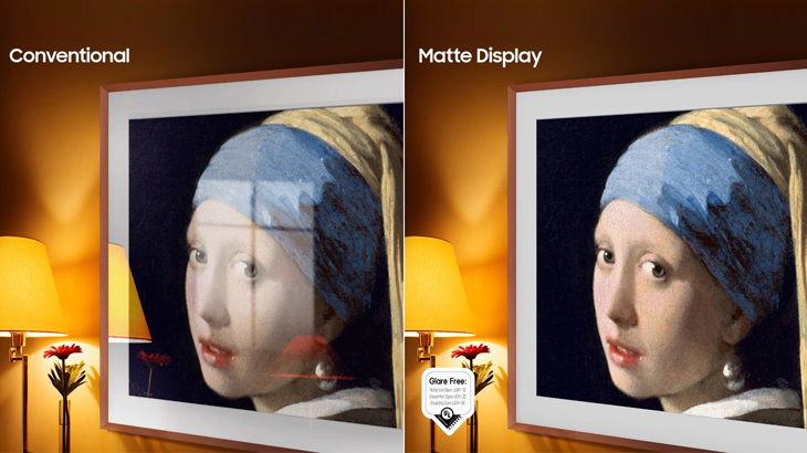 Đánh giá tổng quan dòng tivi Samsung The Frame 2022 - Tấm nền MatteDisplay
