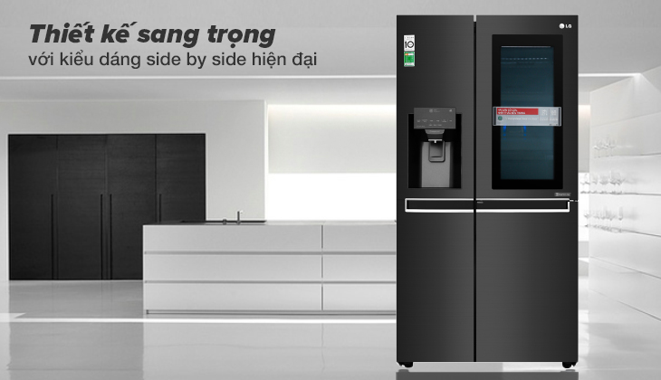 Chiếc tủ lạnh có vẻ đẹp sang trọng và đẳng cấp