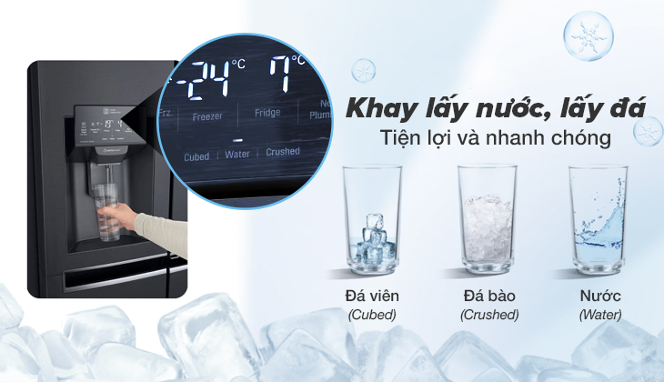 Khay lấy đá tiện lợi và nhanh chóng