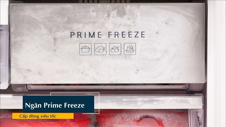 Ngăn Prime Freeze giúp cấp đông thực phẩm nhanh gấp 5 lần