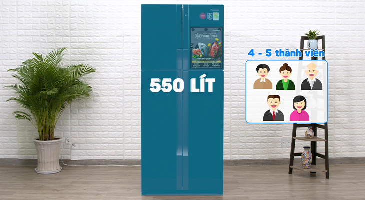 Dung tích của Tủ lạnh Panasonic Inverter 550 lít NR-DZ600GXVN