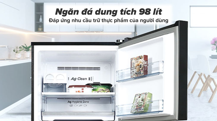 Đánh giá chi tiết dòng tủ lạnh Panasonic Inverter TL351-381VG - Dung tích ngăn đá