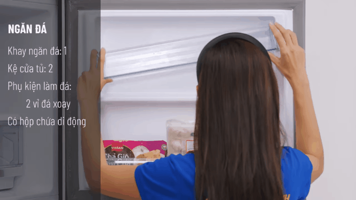 Đánh giá chi tiết dòng tủ lạnh Panasonic Inverter TL351-381VG - Khay cửa tủ ngăn đá