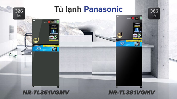 Đánh giá chi tiết dòng tủ lạnh Panasonic Inverter TL351-381VG - Thiết kế