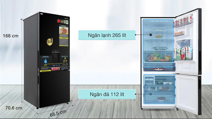 Tủ lạnh Panasonic Inverter 377 lít NR-BX421GPKV