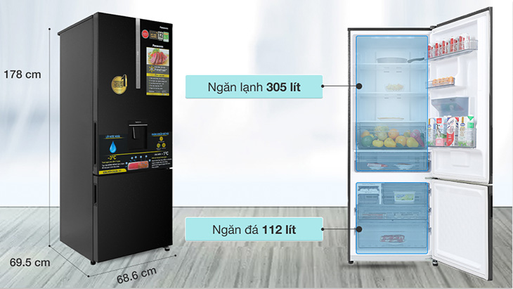 Tủ lạnh Panasonic Inverter 417 lít NR-BX471GPKV