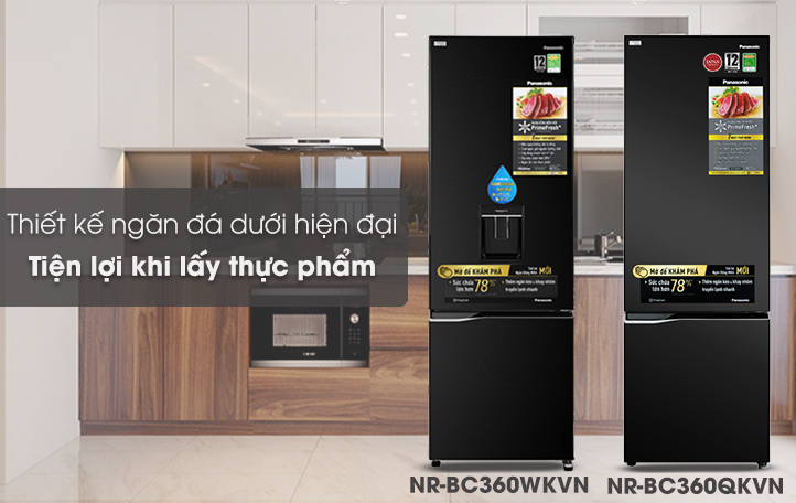 Tủ lạnh Panasonic NR-BC360QKVN/ 360BCWKVN - Thiết kế