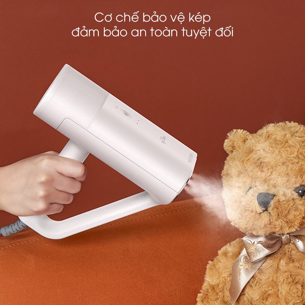 Bàn ủi hơi nước cầm tay Deerma HS100 được trang bị cơ chế bảo vệ kép với kiểm soát nhiệt độ thông minh và tự động ngắt khi quá nhiệt