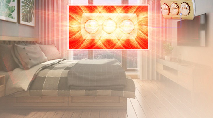 Chỉ tốn từ 2 - 3 giây là đèn sưởi đã được làm ấm