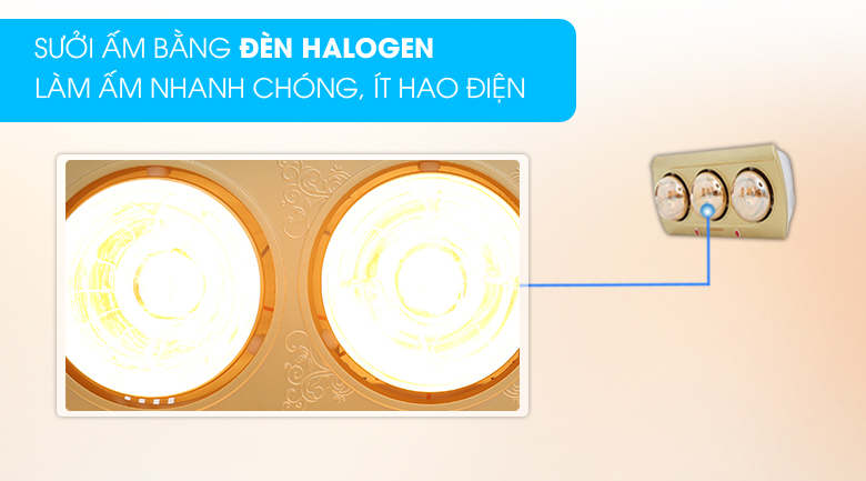 Đèn sưởi halogen ít tiêu hao điện năng