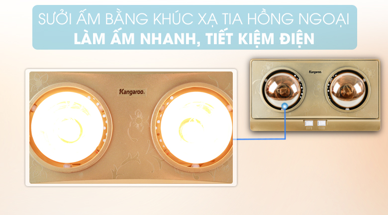 Đèn sưởi nhà tắm Kangaroo KG247V 550W