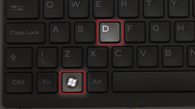 Bạn có thể quay lại màn hình chính Desktop bằng phím tắt Windows + D