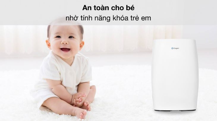 Khóa trẻ em trên máy lọc không khí