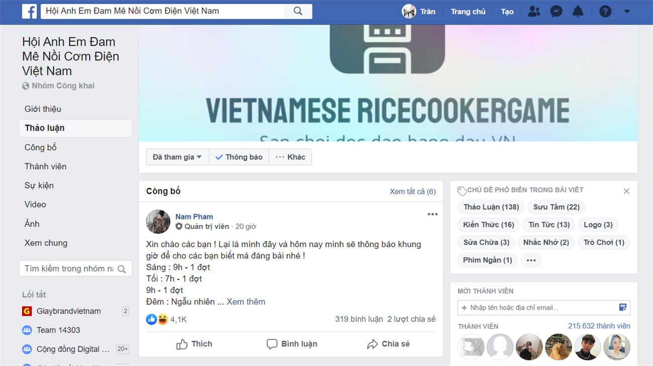 hội đam mê nồi cơm điện