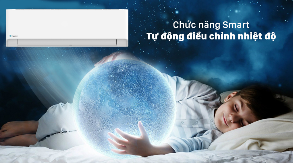 Máy lạnh Casper 2.5 HP LC-24FS32 trang bị chức năng Smart tự động điều chỉnh nhiệt độ