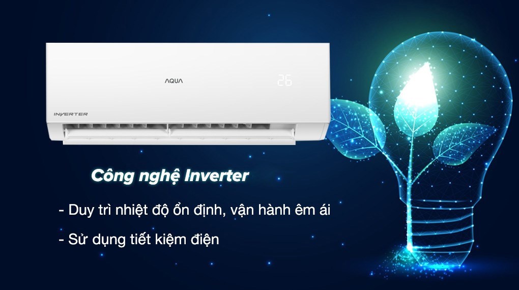 Chế độ Eco cho phép điều hòa AQUA sử dụng tiết kiệm điện năng từ 20 - 60% mà vẫn mang lại bầu không gian mát lạnh