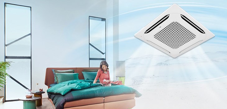 Máy lạnh âm trần LG 4 HP ATNQ36GNLE7 (3 pha) trang bị chế độ hẹn giờ tắt máy giúp sử dụng tiện lợi