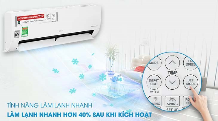 Điều hòa dân dụng có khả năng làm lạnh nhanh chóng