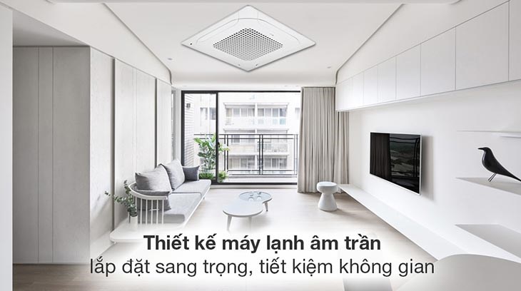 Máy lạnh âm trần LG Inverter 4 HP ZTNQ36GNLA0 sở hữu thiết kế âm trần tiết kiệm không gian