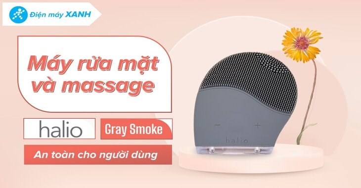 Máy rửa mặt và massage Halio Gray Smoke là sản phẩm đến từ thương hiệu Halio nổi tiếng, uy tín