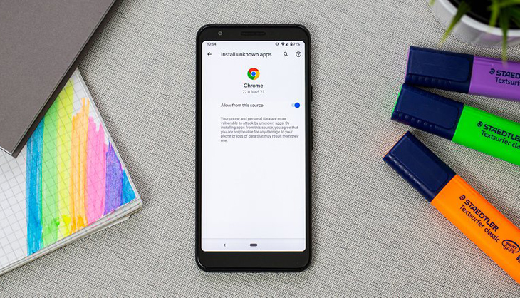 Thông báo hiện lên trên phiên bản android mới