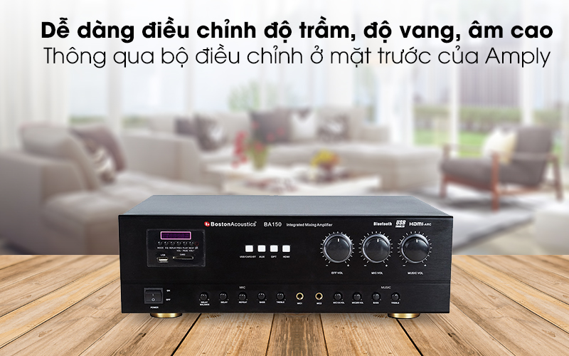 Ứng dụng của gain trong Amply Karaoke Boston Acoustics BA150