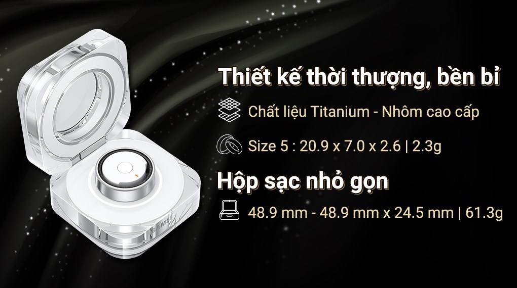 Samsung Galaxy Ring có thiết kế nhỏ gọn, nhẹ nhàng, mang lại sự thoải mái tối đa khi đeo cả ngày và đêm