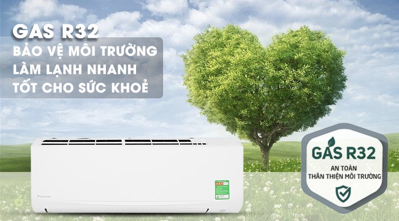 Máy lạnh Daikin 1.5 HP ATF35UV1V sử dụng gas R32 thân thiện với môi trường