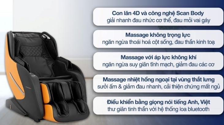 Ghế Massage Poongsan MCP-141 đem lại nhiều lợi ích cho người sử dụng