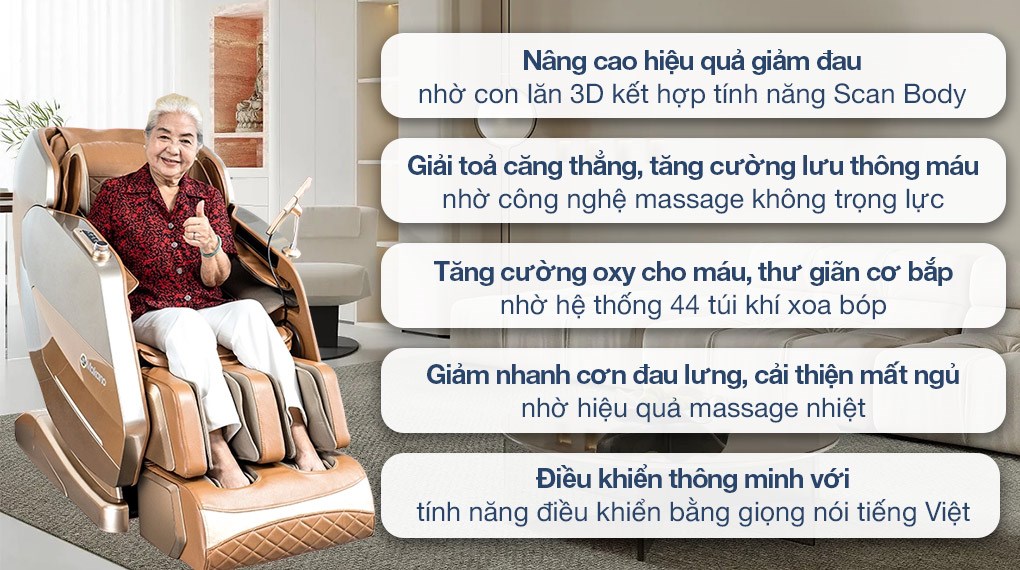 Ghế Massage Makano MKGM-20004 được trang bị nhiều chế độ massage giúp người dùng thư giãn hiệu quả