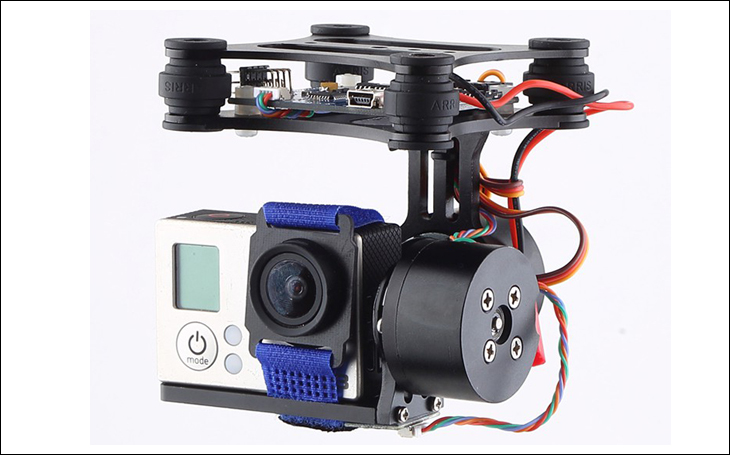 Gimbal 2 trục là gimbal ổn định trên trục pitch và roll