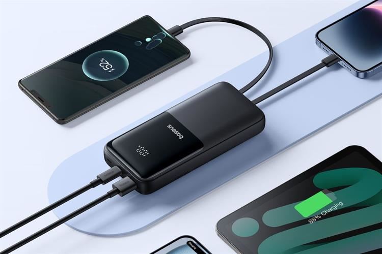 Pin sạc dự phòng 20000mAh Baseus Lipow PPJP312 giúp bạn không lo hết pin tròng suốt kỳ nghỉ lễ