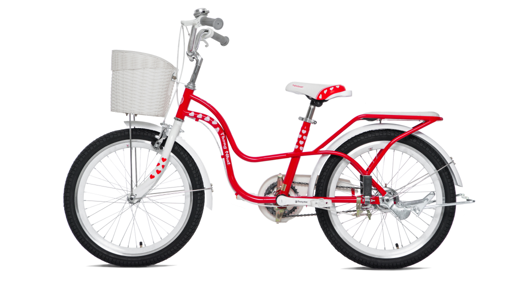 Xe Đạp Trẻ Em Nữ Thống Nhất Neo 20-04 20 inch (Có giỏ xe) với màu đỏ phù hợp cho các bé gái dễ thương