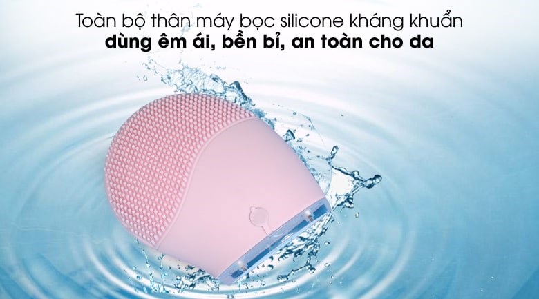 Máy rửa mặt và massage Halio Baby Pink có chức năng làm sạch da sâu, massage da mặt cho da thêm khỏe đẹp.