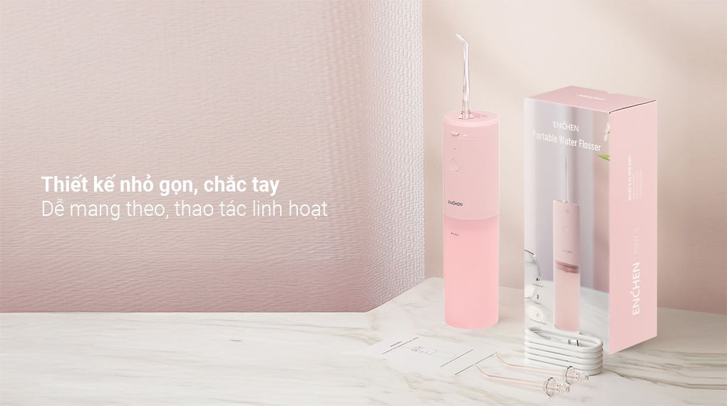 Máy tăm nước cầm tay Enchen Mint 3 - Hồng