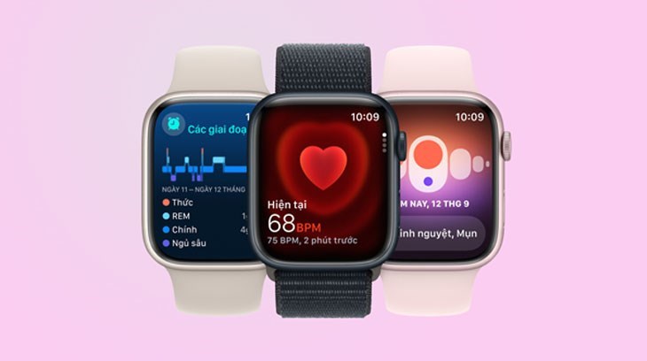 Đồng hồ thông minh Apple Watch Series 9 GPS 41mm giúp theo dõi quá trình hoạt động thể thao hiệu quả, chính xác
