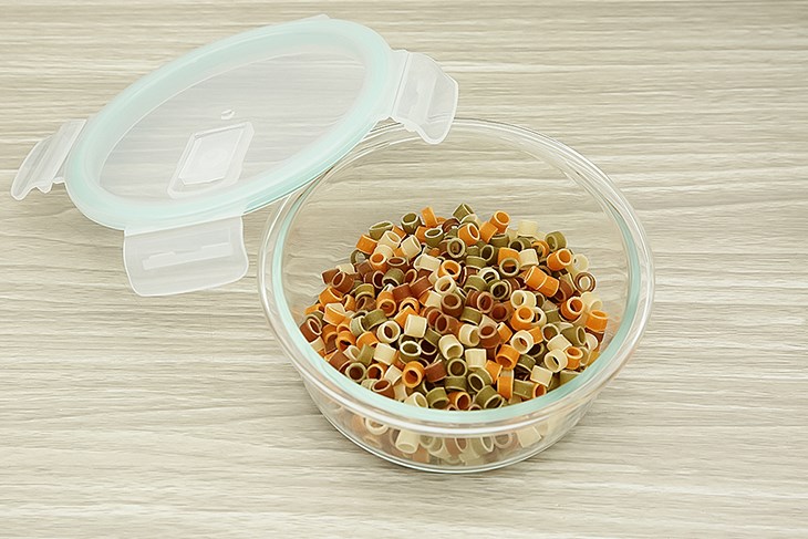 Hộp đựng thực phẩm thủy tinh 650 ml Delites PF650RD có dung tích hộp 650 ml, lưu trữ và bảo quản thức ăn tiện lợi