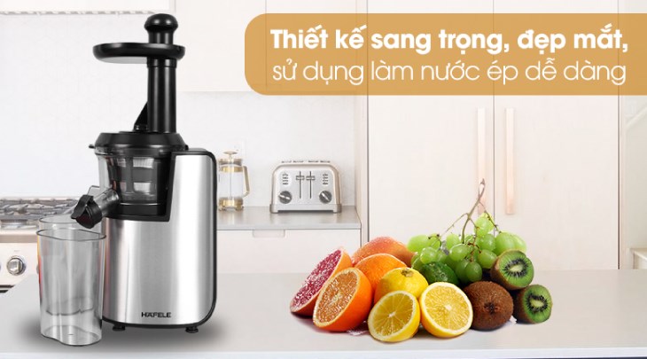 Máy ép chậm Hafele GS-133N (535.43.811) giúp bảo toàn được nhiều vitamin, dưỡng chất có sẵn trong trái cây