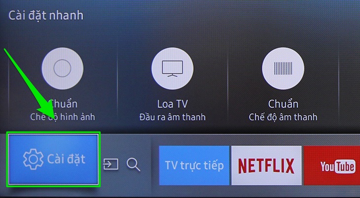 Chọn Cài đặt (Settings).