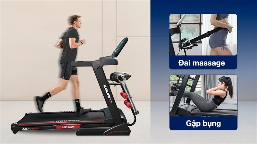 Máy chạy bộ Aguri AGT-110L mang đến cho bạn những giờ tập luyện thoải mái, hiệu quả