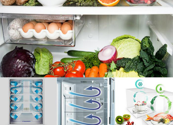 Công nghệ luồng khí lạnh đa chiều giúp thực phẩm được làm lạnh mốt cách đồng đều