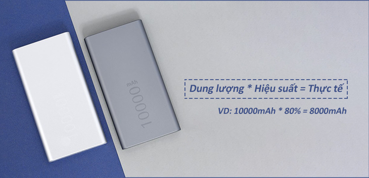 Ý nghĩa hiệu suất sạc của pin dự phòng