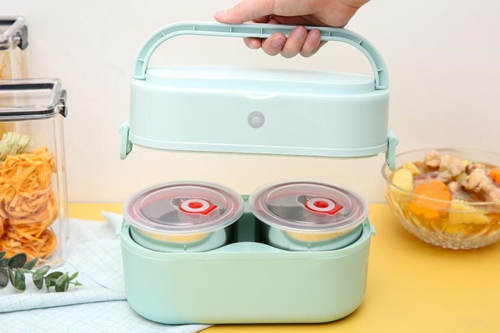 Hộp cơm điện Mishio MK-317 nấu chín và hâm nóng thức ăn nhanh chóng, giữ lại dinh dưỡng có trong thực phẩm