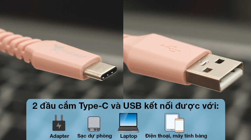 Cáp Type C 1m Xmobile DS09CP-WB