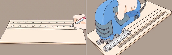 tạo các khe gắn bộ lọc